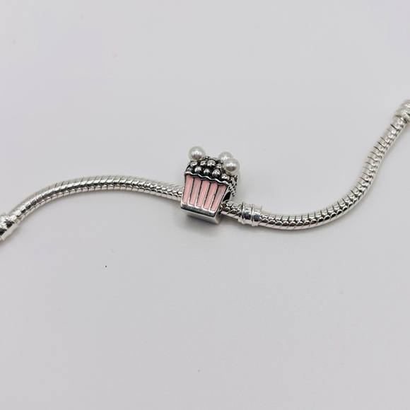 925 Sterling Silver Popcorn Charm - Picture 3 of 4